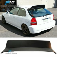 Fit 96-00 Honda Civic BYS Duckbill Matte Black Rear Roof Spoiler Wing