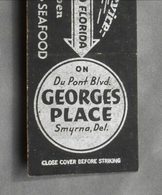 1930s? Georges Place Du Pont Blvd. Known Maine to Florida Smyrna DE Kent Co MB