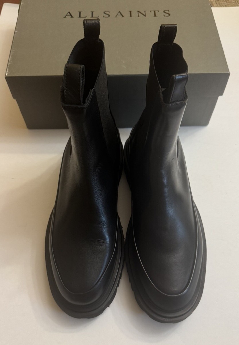 All Saints Harlee ラグソール チェルシー ブーツ (レディース) AllSaints Harlee Lug Sole Chelsea Boot (Women) Black Size 7