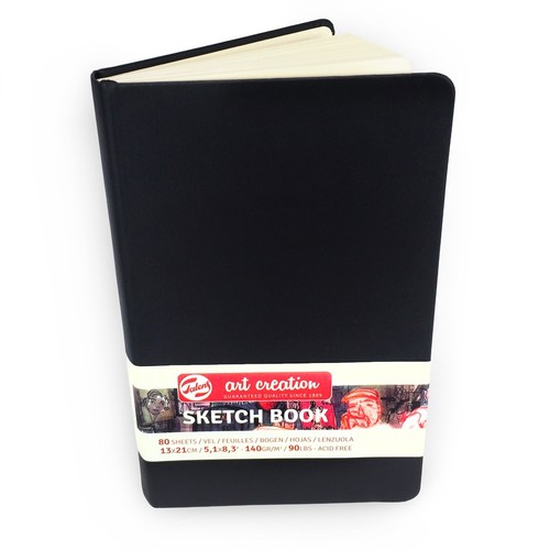 Royal Talens Art Creation Hardback Sketchbook 80 Sheets 13 x 21cm Black