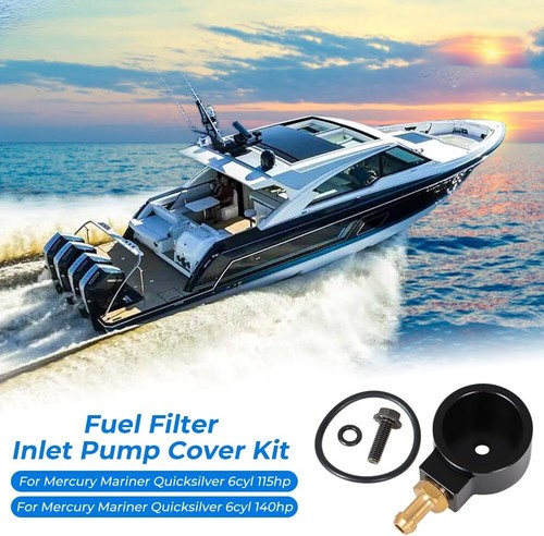 For Mercury 59071 35-91078A1 Fuel Filter Inlet Pump Cover Mariner 6cyl 115 140hp - Foto 7 di 12