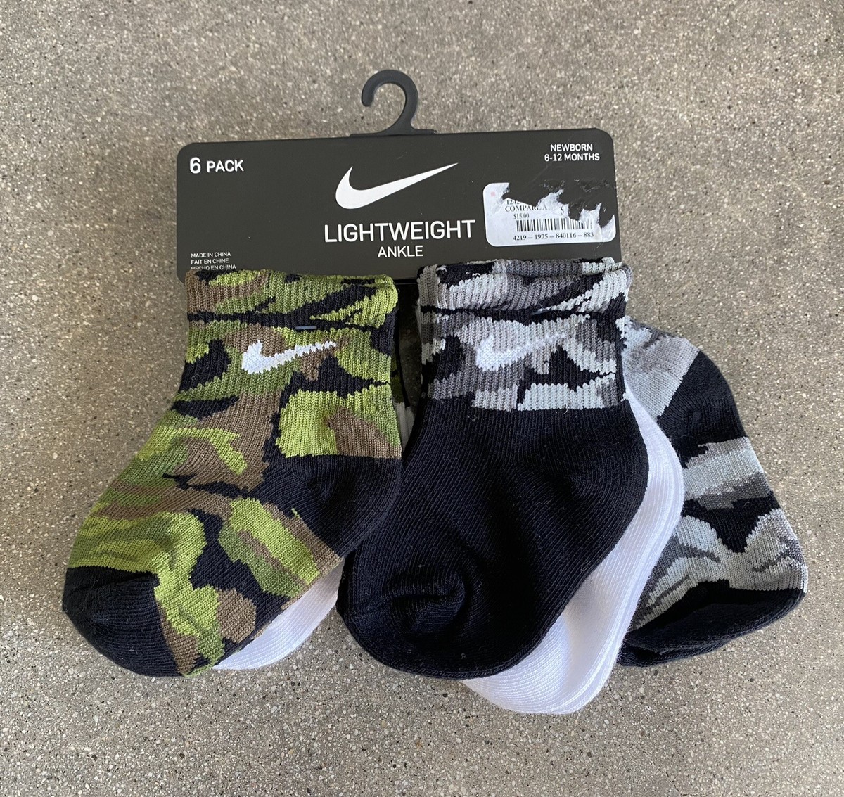 Nike pack Lightweight ankle socks baby size 6-12 months
