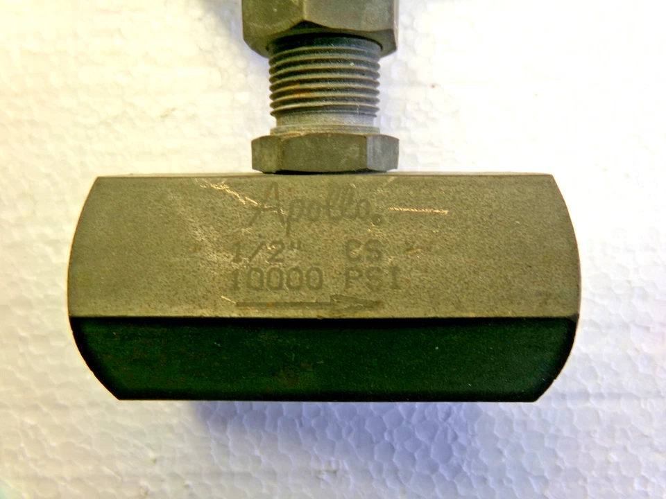 Apollo 1/2" FNPT Carbon Steel Bar Stock Globe Valve 60B-103-24 Hydraulic 10K psi - Image 3 of 4