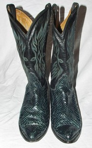 dark green cowboy boots