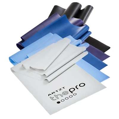 Fitnessband 5er Set ARTZT thepro Gymnastikband Terraband aus Naturkautschuk