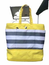 Joy Mangano Lightweight Double Dekker Insulated Tote Beach Bag