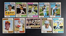1974 Topps Baseball Star and Semi Star Lot 10 Cards Carlton Fisk Willie McCovey