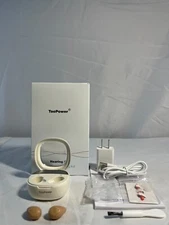 TooPower TM-1122 White Brown OTC Digital Hearing Aids With User Manual
