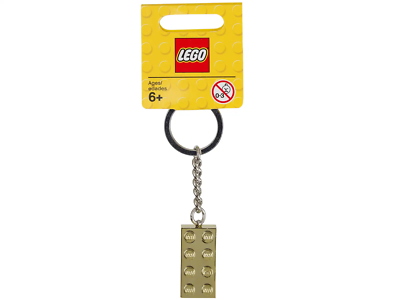 Lego Gold 2x4 Brick 850808 Keyring/Keychain Brand New With Tags