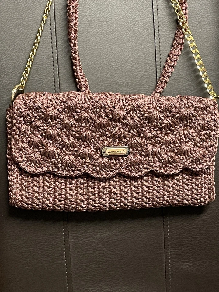 Hochwertige selbst gehäkelte Tasche,  Handtasche  - Bild 4 von 4