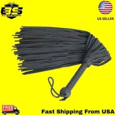 Genuine Black Flogger Leather Cow Hide Thick Leather Flogger 100 Tails