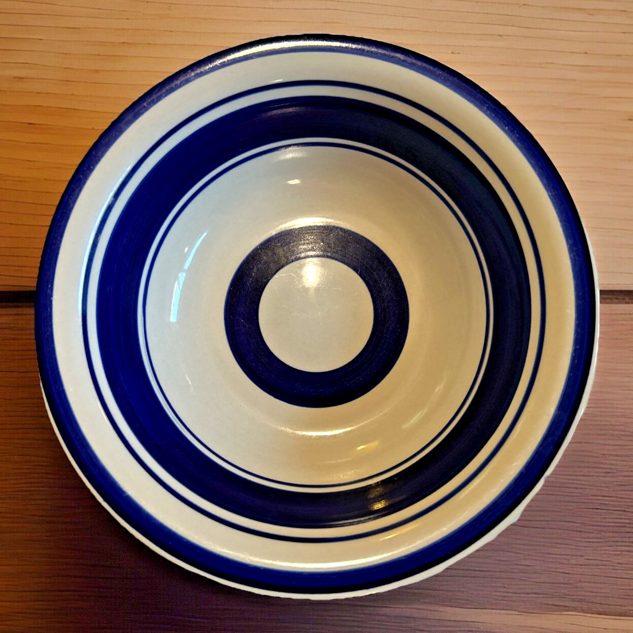 Royal Norfolk Stoneware ~ 7” Soup Bowl ~ Blue Stripe ~ Greenbriar International