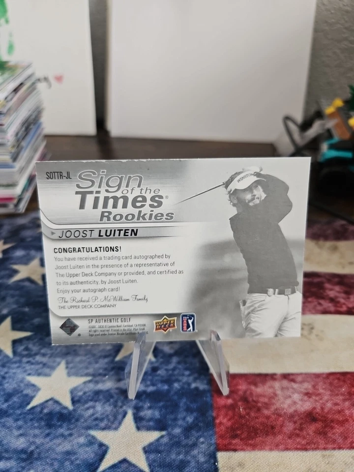 2021 SP Authentic Sign of the Times Rookies Joost Luiten Rookie Auto RC - Image 2 of 2