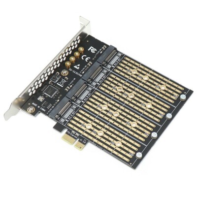 Ports (B Key) Sata NGFF SSD to PCIe X1 Adapter Expansion