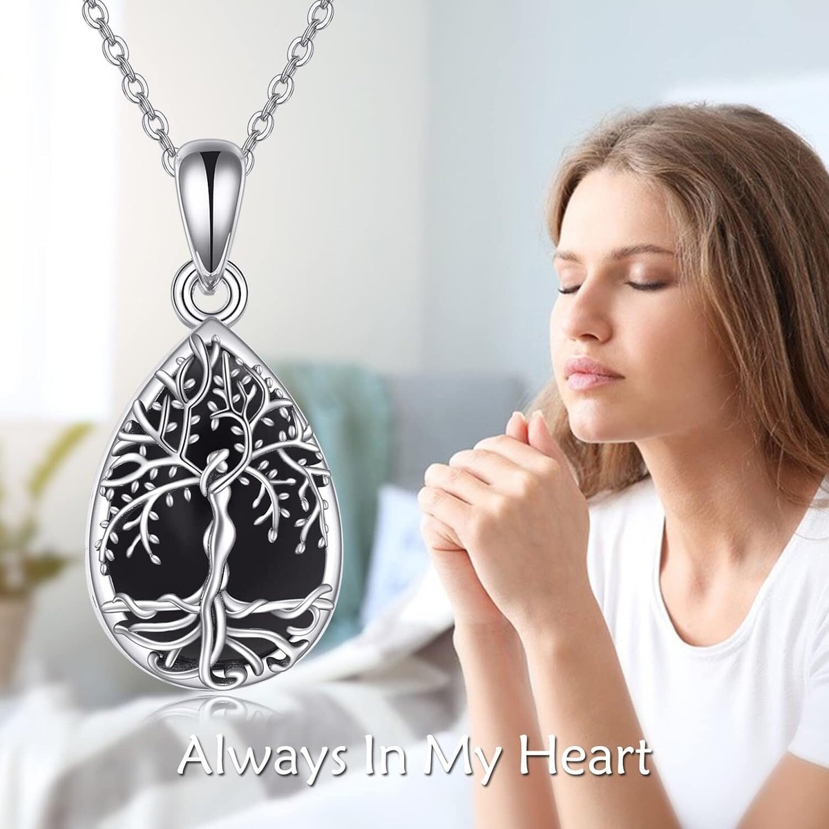 ONEFINITY Tree of Life Urn Necklace for Ashes Sterling Silver