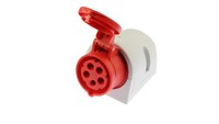 16A 5P 400V Feststeckdose Rot IP44 115-6 Feststeckdosen