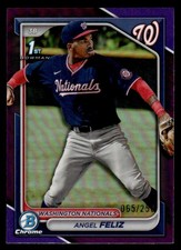2024 Bowman Chrome #BCP-198 Angel Feliz Prospects Purple Refractors #/250
