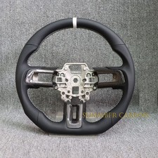 Napa Leather Steering Wheel Fit Ford Mustang Shellby Gt500 18-22 Wtrim Cf