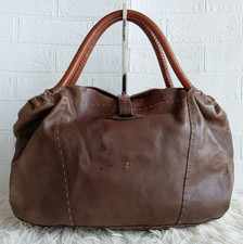 Borsa a mano HENRY BEGUELIN in pelle marrone scuro tote bag dal Giappone usata