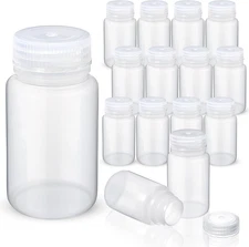 30 Pcs 4 Oz Sample Bottle with Cap Wide Mouth Reagent Bottle Plastic Hdpe Jar wi