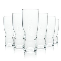 6X Pepsi Softdrink Glas 0,4L Becher ARC Kontur Griffmulde Relief GläSer Gastro