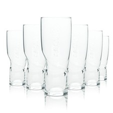 6x Pepsi Softdrink Glas 0,4l Becher ARC Kontur Griffmulde Relief Gl&auml;ser Gastro