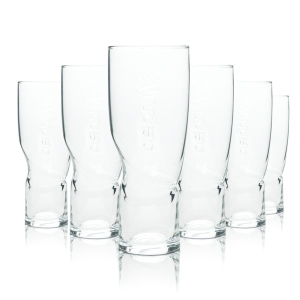 6X Pepsi Softdrink Glas 0,4L Becher ARC Kontur Griffmulde Relief GläSer Gastro-image