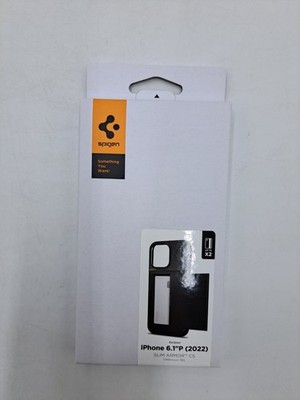 Spigen Slim Armor CS Hülle iPhone 14 Pro Case Schwarz Kartenfach Cover