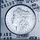 1890 CC MORGAN SILVER DOLLAR HI GRADE GENUINE U.S. MINT RARE KEY COIN 8581