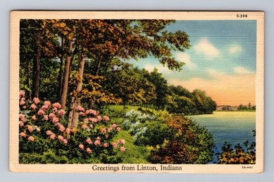Linton IN-Indiana Greetings from Linton Vintage Postcard Souvenir Standard View
