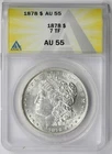 1878 7TF Morgan Dollar $1 AU 55 ANACS