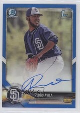 2018 Bowman Chrome Prospect Blue Refractor 4/150 Pedro Avila #CPA-PA Auto nd3