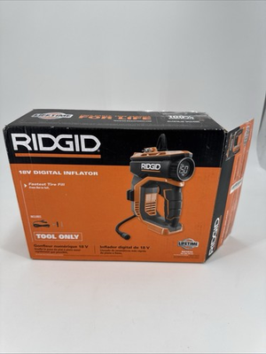 #ad Ridgid 18V Cordless Portable Digital Inflator R87044 New Open Box. With Cable. $54.95