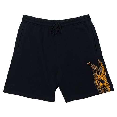 Short de skateboards anti héros Basic Eagle noir/jaune - Photo 1/2