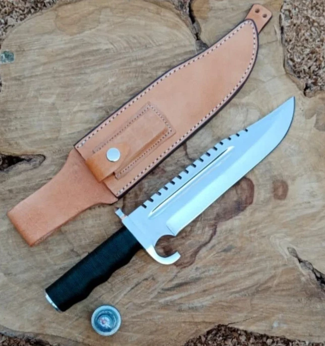 Custom Handmade Replica Rambo Knife First Blood , Hunting Knife , Camping Knife