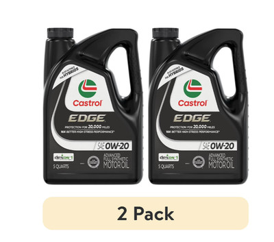 2x Castrol Edge 5W20 Motor Oil 5 Qt Superior Wear Protection FREE DELIVERY