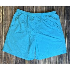 Columbia Mens PFG Omni-Shade Swim Shorts XL Blue Nylon Net Lining Fishing