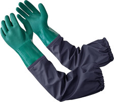Coopache Full Arm Pond Gloves with Cotton Lining Extra Long Waterproof Glove for
