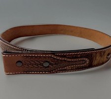 Vintage Ariat Western Real Cowhide Genuine Leather Cowboy Belt Size 24