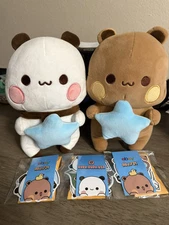 Bubu & Dudu Blue Star Plush Soft Toy 2 Pcs With A Free Mystery Acrylic Pin!
