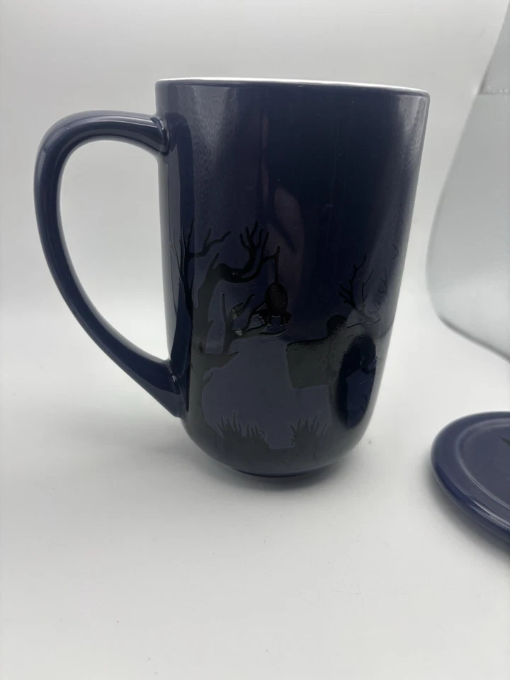 Davids Tea Nordic Mug Color Changing Monster Haunted Forest Halloween Purple Lid - Image 4 of 4