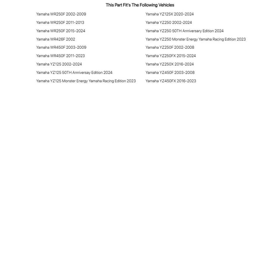 Buje trasero Tusk Impact para motocicleta - blanco para Yamaha YZ250F 2002-2008 Foto 3 de 4