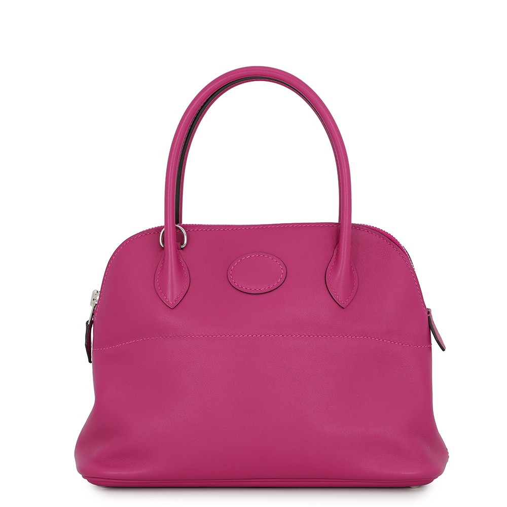 HERMES Bolide Size 27 Swift Leather Rose Purple