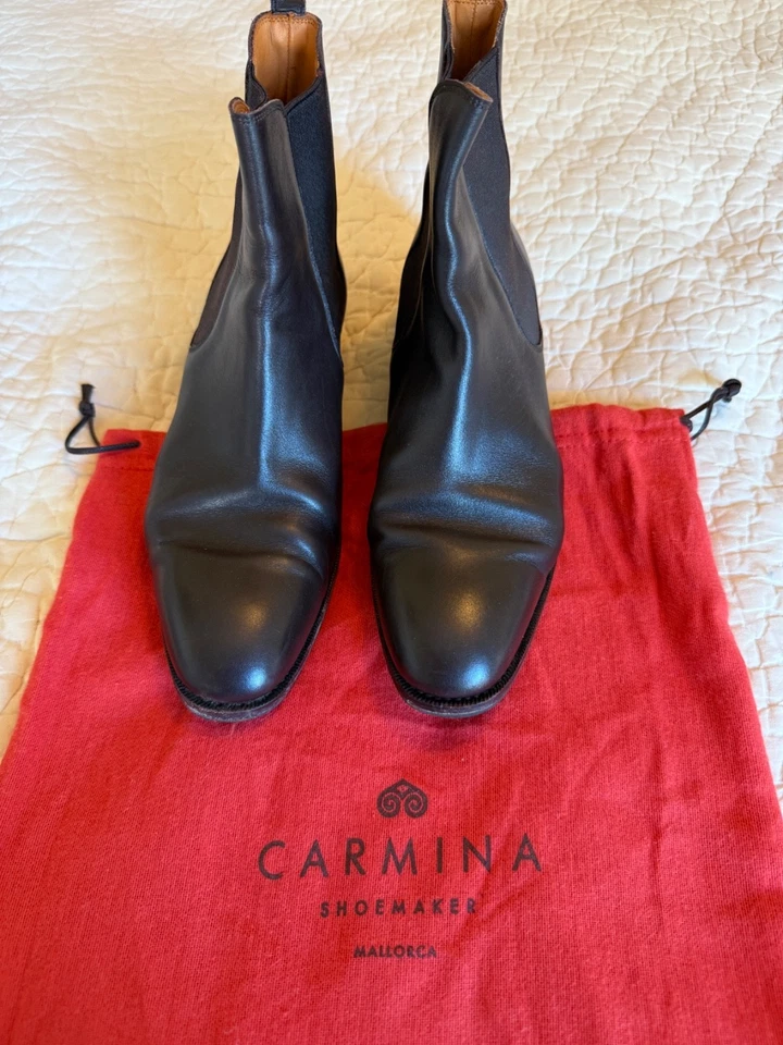 Botas de cuero hechas a mano Carmina of Mallorca, estilo Chelsea para mujer 7,5 EE. UU. Foto 2 de 4