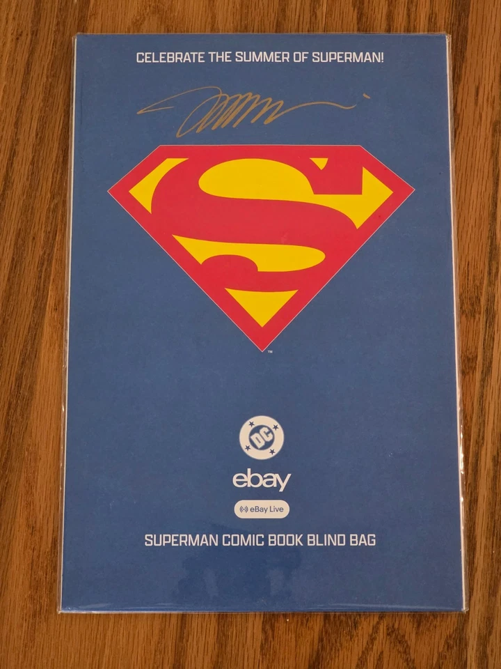 Bolso Ciego Superman Firmado por Jim Lee con Certificado de Autenticidad Bolsa Vacía SDCC Exclusivo DC Comics Foto 2 de 3