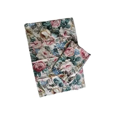 2-Thomaston Std Pillowcases Roses Granny Cottagecore  Shabby Beige Pink Green VG