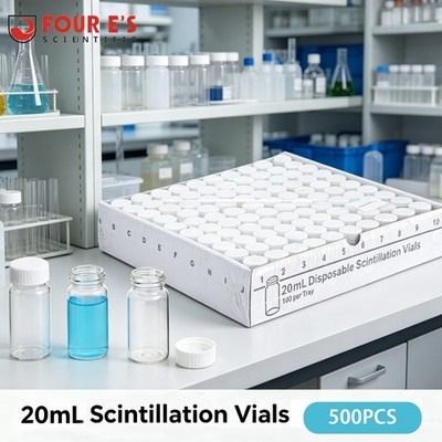 20ml 500x Scintillation Vials Liquid Glass Vials Sample Vials Cone Shaped Liner