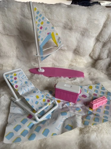 Vintage Barbie & Skipper BEACH PARTY Play set Mattel 1987