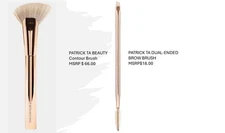 Patrick TA Contour Brush + Dual Ended Brow Brush|New Authentic Makeup Tools 2pcs