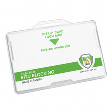 10 Pack - RFID Blocking Badge Holder - Dual-Sided CAC, TWIC, PIV Card Case